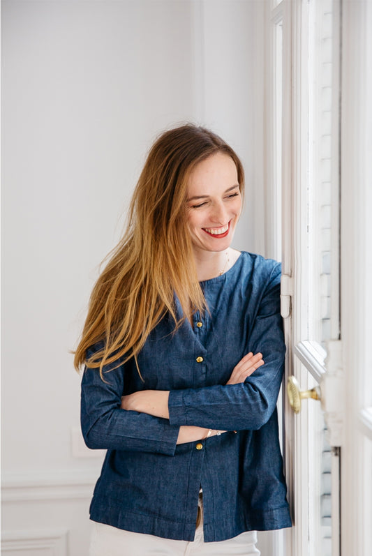 Blouse en jean adulte